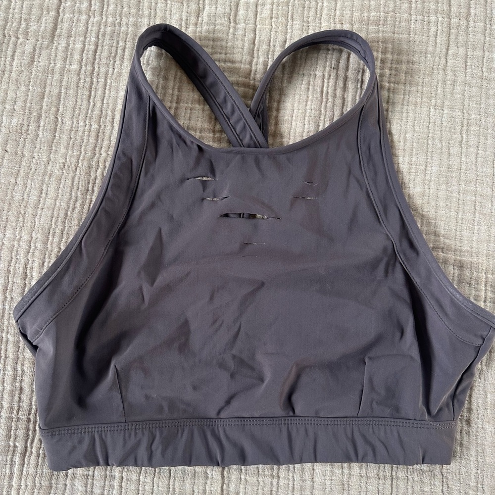 ALO Yoga Ripped Warrior Longline Bra Tank